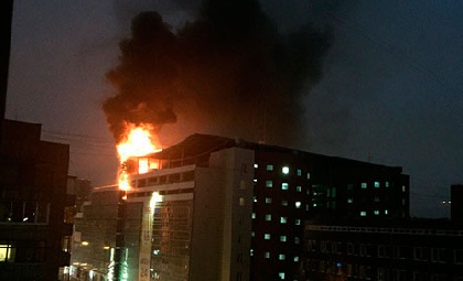  В Перми горел торговый центр «Алмаз»