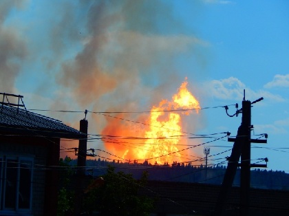 Около посёлка Октябрьский произошел взрыв газа
