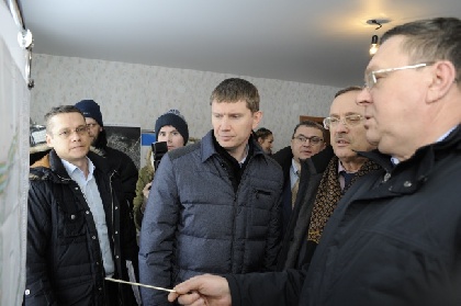 Глава Прикамья Максим Решетников оценил ход строительства микрорайона «Любимов» и пообщался с жителями г. Березники