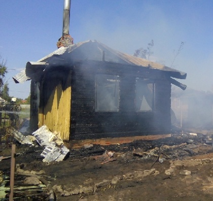 В Краснокамском районе горел дачный дом 